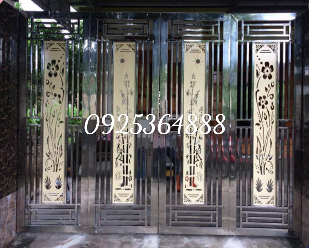 Cổng inox 4 cánh tại Hải Phòng giá siêu rẻ siêu bền